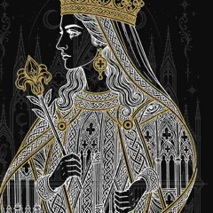 Detail from the Queen of Clubs in the Black Ace deck