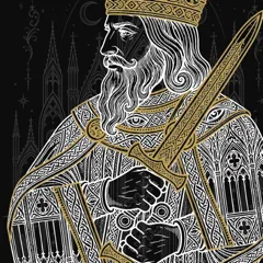 Detail from the King of Diamonds in the Black Ace deck