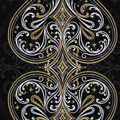 Detail from the Ace of Spades in the Black Ace deck